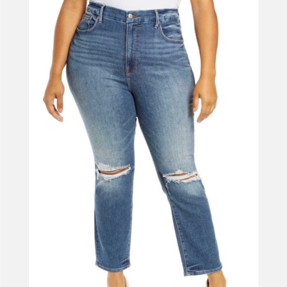 BNEW GOOD AMERICAN Good Legs Stovepipe Jeans